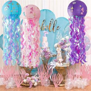 2m Ocean Theme Bubble slingers Mermaid Birthday Banner Under the Sea Happy Birthday Party Decor Kids Girls Babyshower Supplies