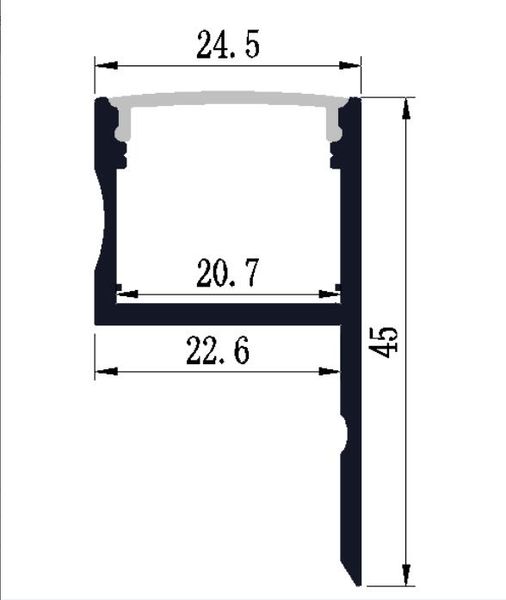 Envío Gratis 2 m/Uds 50 uds/lote NUEVA aprobación para extrusión de aluminio LED barra rígida perfil accesorio para iluminación de tiras LED