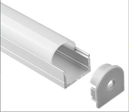 2 M / PCS 50m / partij Gratis Verzending Nieuwe Design LED Linear Light Cabinet Profiel met Milky White of Clear Cover and Plastic End Caps