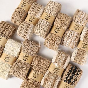 2m rolras jute linnen lint voor ambachten diy handwerk cadeau inpakken bruiloftsfeest kert boog kan mant verpakking pluisdecoratie