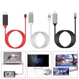 2m USB-C 3.1 4K Type C tot HDTV-kabel 1080p HDTV 30Hz Adapter voor Samsung S8 plus S8+ S9 S10 S23 S23 S21 Opmerking 10 20 Huawei-telefoons