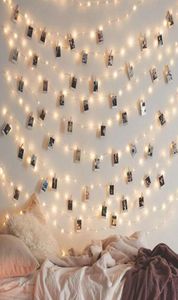 2m5m10m po -clip USB LED -touwtjes Lichten Fairy Lights Outdoor Battery bediende Garland Kerstmis Decoratie Party Wedding XMAS3119296