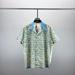 2 Camisas de diseñador para hombre Camisas casuales de manga corta de verano Moda Polos sueltos Estilo de playa Camisetas transpirables Camisetas ClothingQ257
