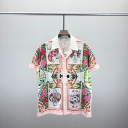 2 hombres camisas de diseñador de verano de manga corta camisas casuales moda polos sueltos estilo de playa camisetas transpirables camisetas ropa Q222