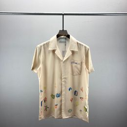 2 hommes chemises de créateurs été manches courtes chemises décontractées mode lâche Polos plage Style respirant t-shirts t-shirts ClothingQ189