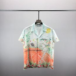 2 hommes chemises de créateurs été manches courtes chemises décontractées mode lâche Polos plage Style respirant t-shirts t-shirts ClothingQ250