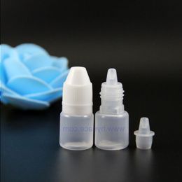 Flacons compte-gouttes en plastique LDPE 2ML 100pcs / LOT avec bouchons inviolables Conseils Safe Vapor e JUICE SQUEEZABLE Fewua