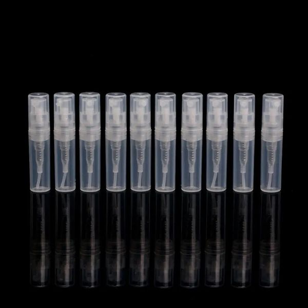 2 ml / 2g vide en plastique transparent en plastique mini bouteille de parfum brouillard échantillon échantillon échantillon de stylo de petits parfums