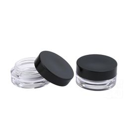 2 ml 2G Plastic Lege Gezichtscrème Jar Cosmetische Sample Clear Base Plastic Make-up Oogschaduw Lip Balm Nail Art Stuk Container Fles Travel LX