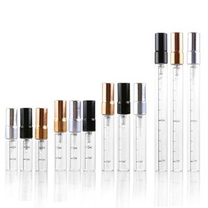 2 ML 3 ML 5 ML 10 ML verre clair vaporisateur bouteille Portable parfum atomiseur Mini échantillon Tube à essai bouteille flacons en verre mince