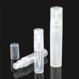 Botella de Perfume de plástico PET de 2ml, 3ml, 5ml, 10ml, botella pulverizadora rellenable vacía, atomizador de Perfume pequeño, muestra de Perfume transparente