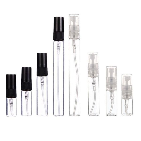 2 ml 3 ml 5 ml 10 ml en plastique brume vaporisateur bouteille d'emballage petit atomiseur de parfum flacons d'échantillon rechargeables pour huiles essentielles voyage portable Tihn