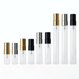 Bouteille de parfum en verre rechargeable de 2ml 3ml 5ml 10ml, bouteilles de cosmétiques vides portables, Tube à essai d'échantillon, flacon cosmétique de voyage