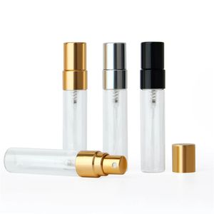 Flacon pulvérisateur en verre Transparent, flacon de parfum vide, flacon d'échantillon pour voyage, 2ml, 3ml, 5ml, 10ml