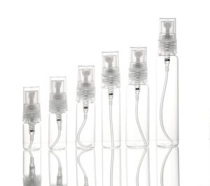 2 ml 3ml 5ml 7ml 10ml 15 ml Mini verre transparent Refipillable Pumple de parfum Pompe à pulvérisation ATOMMERIE VID