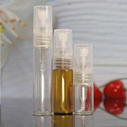2 ml 3 ml 5 ml Atomizador Recargable Pequeño Spray Botella de Perfume Mini Vial de Vidrio Botellas Aromáticas Ámbar Aroma Vacío Mseod