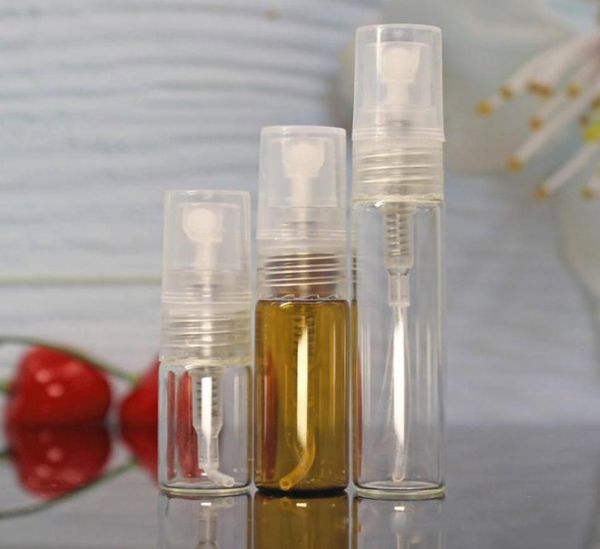 2 ml 3 ml 5 ml Atomizer rechargeable petite bouteille de parfum de pulvérisation mini flacon en verre ambre bouteilles aromatiques vides Scent5802511