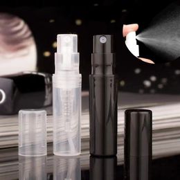 2ml 3ml 5 ml mini botellas de perfume negros viales de muestra pequeña de viaje recargador de atomizador cosmético contenedor de embalaje 240425