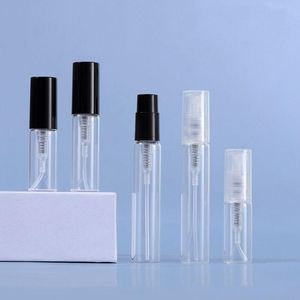 2 ml 3 ml 5 ml Mini bouteille en verre de parfum flacons de bouteille d'échantillon en verre avec pompe en plastique échantillon sous bouteille 1000 pcs/lot Jbkut