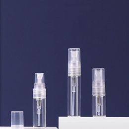 Owolh – Mini flacon pulvérisateur Transparent vide, rechargeable, atomiseur de parfum de voyage, flacons en verre portables, 2ml, 3ml, 5ml