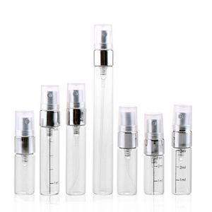 2ml 3ml 5ml Bouteille de pulvérisation portable transparente Bouteilles en verre de parfum Flacons de parfum rechargeable Atomiseur Voyage F409 Lubpj Eqnrd