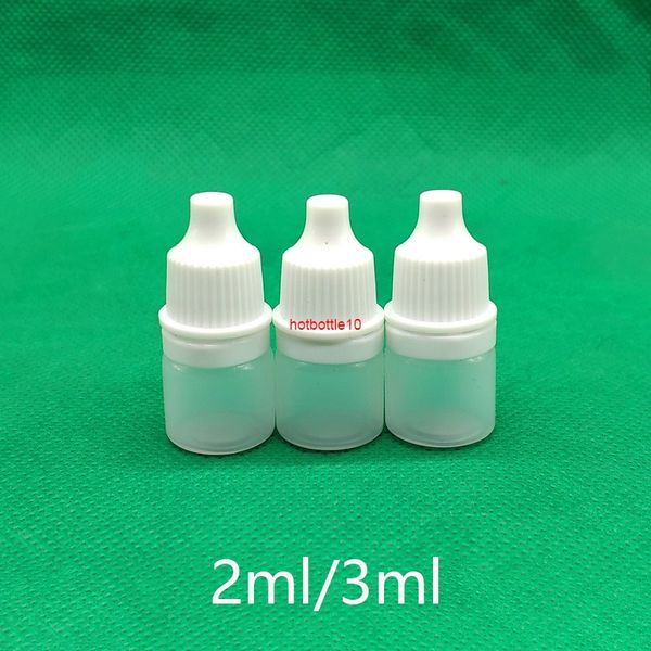 2 ml 3 ml Botella de goteo de plástico vacía Maquillaje Contenedor de goteo de agua Cosmético Aceite esencial Pequeño embalaje Envío gratis