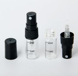 Flacon pulvérisateur atomiseur transparent de 2ml, mini flacon de parfum pour échantillon, 5000 pièces/lot