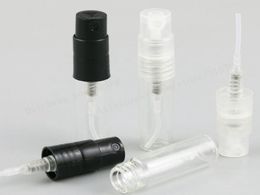 2ML Travel Clear Mini Glass Spray Perfume Bottle 2cc Muestra pequeña Parfum Atomizador Fragancia Contenedor Frascos