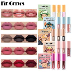 2 mlx3pcs matte vloeistof lip gloss lipstick set foundation make -up rode lipgloss voor meisjes en vrouwen LG23