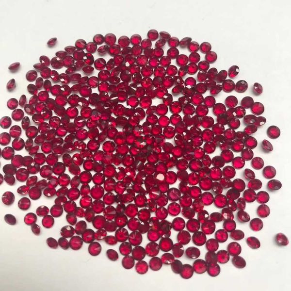 2 mm 1cts 23 pièces rubis semi-précieux pierres de pigeon rouge foncé rouge 100% naturel rubis de pierre de pierre de pierre précieuse africaine Ruby pierre 240413