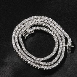 2 mm 2 rij zirkon ketting aaa zirkon tennisketen mannen vrouwen persoonlijkheid trend ketting sieraden geschenken