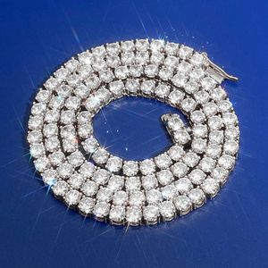 Chaîne de Tennis en diamant Vvs Lab, bijoux personnalisés à 4 broches, ensemble à main, certifié Gra, chaîne de Tennis Moissanite, 2mm, 3mm, 4mm, 5mm, 6.5mm