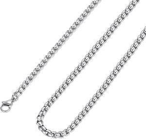 2 mm-7 mm 16-38 pouces en acier inoxydable Collier de chaîne de rolo Collier de chaîne brute pour hommes bijoux