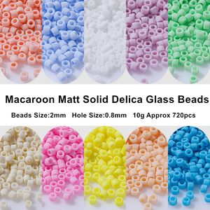 2mm glad mat delicate glas japaneses kralen effen taille zaad kralen charmes voor sieraden maken ketting armband DIY levert accessoires