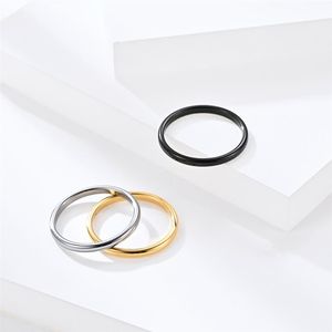 Bagues en acier tungstène de 2mm, design de styliste, bague de couple simple, mode hommes et femmes, bijoux de luxe de haute qualité, cadeau 285N