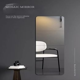 Miroir mural 2 mm Autocollant Miroir d'art épaississant flexible Miroirs acryliques Miroirs miroirs pleine longueur pour le mur de la maison 240417