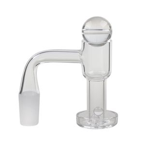 Épaisseur de mur de 2 mm Top plat Terp Slurper Fumer à fumer banger en quartz avec capuchon en glucides à bulles en verre et perles de quartz de 6 mm Ensemble 10 mm 14 mm 18 mm 45 90 ongles pour les bangs