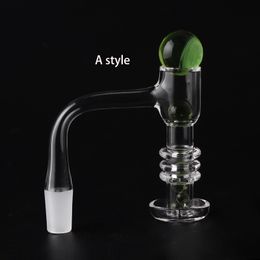 Premium volledige las afgeschuinde randbanger set, met marmeren parelset, xxl warmtebewaring en vortex TERP Slurper 10/14/18 mm voor pijpen Water Bongs