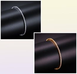 2 mm5 mm kubieke zirkonia van 789 inch tennis armband koperen sieraden whitegold vergulde bangle w12184491433