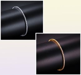 2 mm5 mm kubieke zirkonia van 789 inch tennis armband koper sieraden whitegold vergulde bangle w12183869491