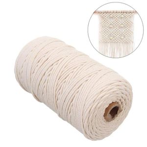 2mm x 200m Macrame 코튼 코드 벽걸이 드림 캐처 로프 공예 문자열 DIY 수제 홈 장식 공급 230r