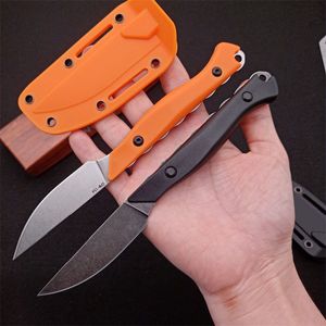 2 Modellen 15700 Flyway Vast mes CPM-154 Satijn Rechte Rug Oranje G10 Handgrepen Outdoor Survival Wandelen Zelfverdediging EDC Tactische Messen 15017 15500 Gereedschap