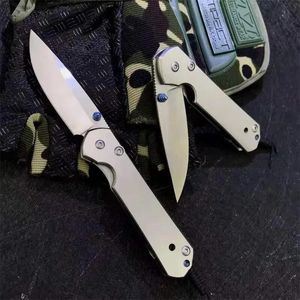 2 modelos Chris Reeve Sebenza 21 Cuchillos pequeños CR Cuchillos plegables 5Cr13mov Fresado CNC Acero 420 Mango mercerizado Bolsillo Campamento Caza Táctico EDC BM42 Herramientas