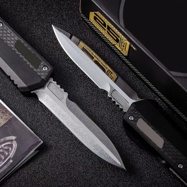 2 modelos UT184-10S Serie Glykon Cuchillo Espejo Hoja AUTO Navajas de bolsillo Campamento al aire libre Caza Rescate táctico Autodefensa Herramientas EDC automáticas