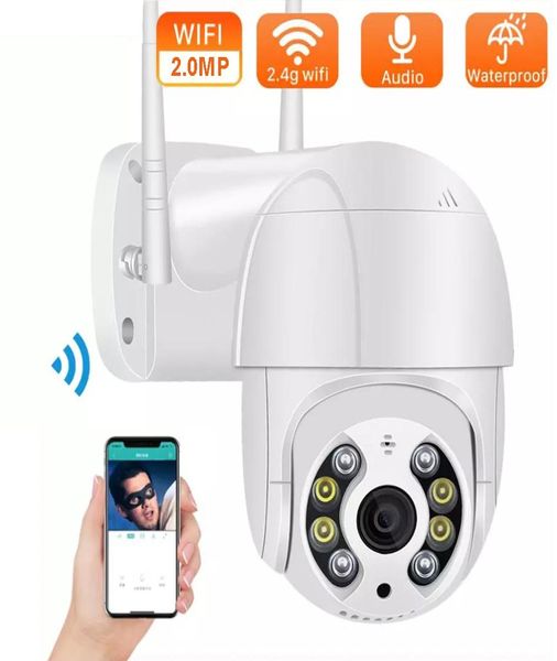 2MP 1080p PTZ Wifi Camera Motion Dos alerta de voz Detección humana Cámara IP al aire libre Audio Ir Visión nocturna Video CCTV Surveillan ICS4927311