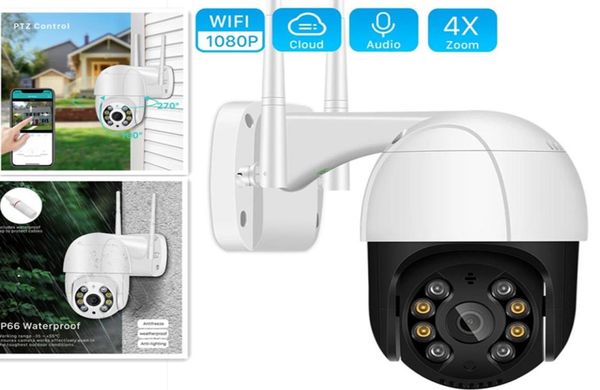 2MP 1080p PTZ WiFi Camera Motion Two Voice Alerte Human Detection Outdoor IP Camera Audio IR Vision Night Video CCTV Surveillan6900185