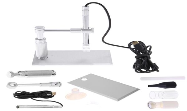 Microscope numérique USB 2MP 500X 8LED, Otoscope, Microscope numérique USB, caméra d'inspection PCB, Endoscope Loupe6085717