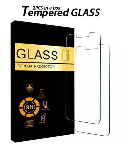 2pack 9h protecteur d'écran anti-empreintes digitales pour iphone 14 pro max xr xs verre trempé facile à installer 11 12 13 mini 7 8 plus film protecteur