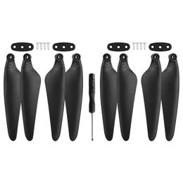 2pair Quick Release Opvouwbare CW CCW Propeller Schroevendraaier Onderdelen Set voor Hubsan H117S ZINO RC Drone - Zwart