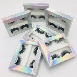 2pairs 3D faux nertsen haar valse wimpers natuurlijke / dikke lange oog wimpers gemengde wispy make-up schoonheid extension tools